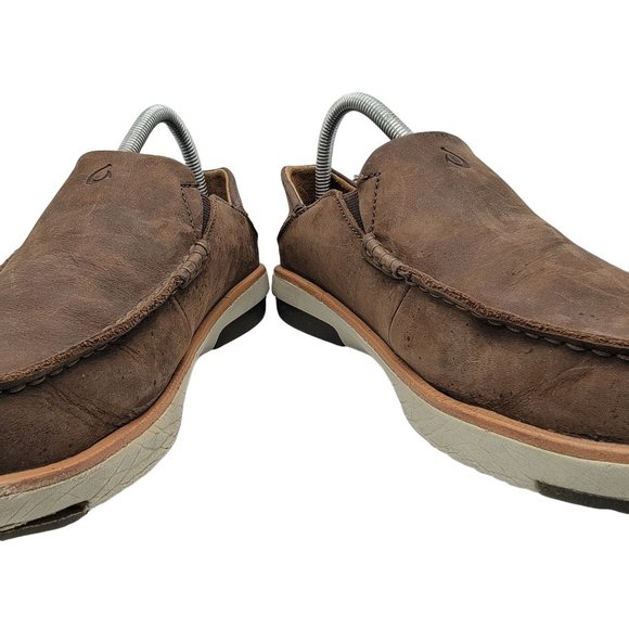 OluKai Kalia Slip On Sneakers Mens 8.5 Dark Wood Shoes 10453-6363 main image 5